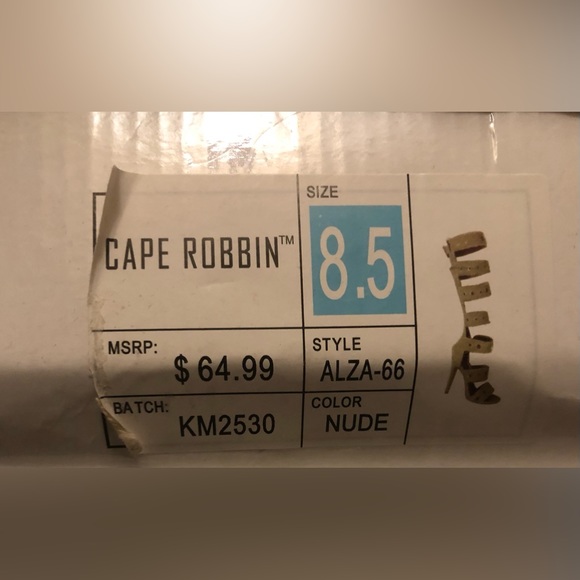 CAPE ROBBIN HIGH HEEL DENIM SANDALS SIZE 8.5 - Picture 10 of 10